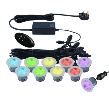 Endon IKONPRO 59138 Sodo apšvietimas 10x1.5W/SMD 5050 RGB IP67