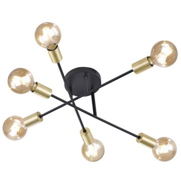 Trio CROSS 606700632 Stropo šviestuvas 6x40w/e27 ip20