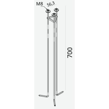 Norlys ACCESSORIES 6130 Kablio tvirtinimo elemento gaubtas