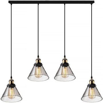 Altavola Design NEW YORK LOFT LA034/CL4_smoky Pakabinama lempa 4x40W/E27 IP20