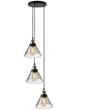 Altavola Design NEW YORK LOFT LA034/CO3_smoky Pakabinama lempa 3x40W/E27 IP20