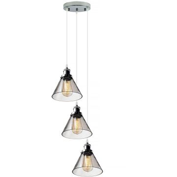 Altavola Design NEW YORK LOFT LA034/CO3_smoky_chrom Pakabinama lempa 3x40W/E27 IP20