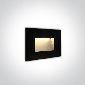 One Light The Glass Face 68076/B/W Lauko laiptų įmontuojama švieslentė 1x3W/LED 3000K 200lm IP65
