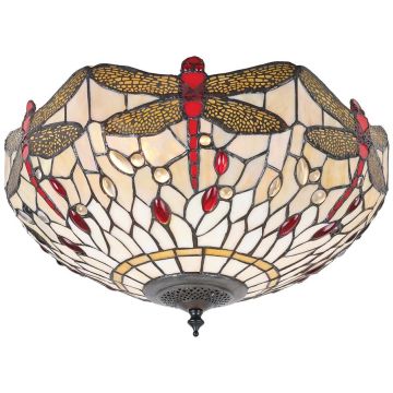 Endon DRAGONFLY BEIGE 70723 Lubų šviestuvas 2x60W/E27 IP20