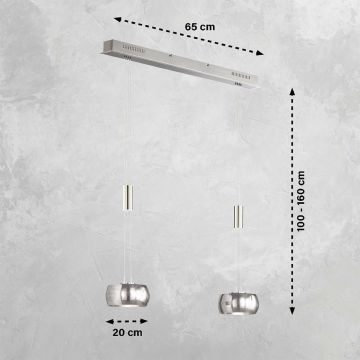 Fischer&Honsel Colette 60989 Pakabinama lempa 2x9W/LED 2700K 1900 lm IP20