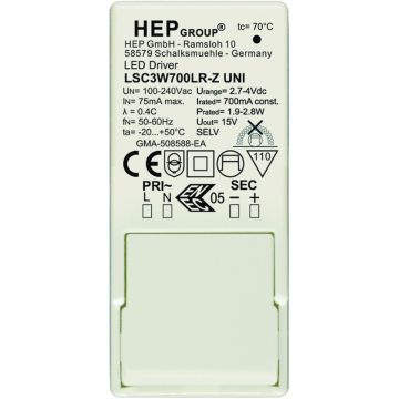 Astro Lighting LED DRIVER 6008093 Maitinimo šaltinis IP20