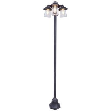 Lutec CATE 7264230213 Gatvės šviesos stulpas 3x60w/e27 ip44