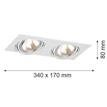 Argon OLIMP 785 Įmontuojamas apšvietimas 2x6W/G9 IP20