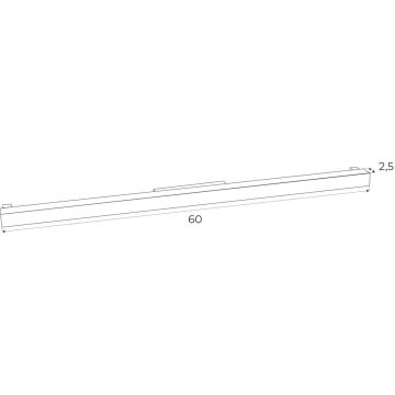 Maxlight MAX M0002N Geležinkelio švieslentė 1x17w/led 3000k 637lm ip20