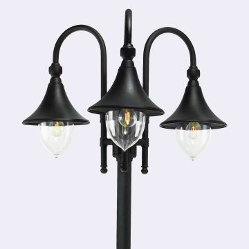 Norlys FIRENZE 830B Gatvės šviesos stulpas 3x9W/E27 IP54