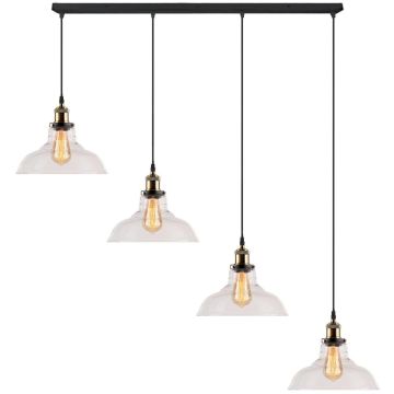 Altavola Design NEW YORK LOFT LA040/CL4_clear Pakabinama lempa 4x40W/E27 IP20