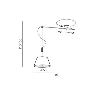 AZzardo MALAGA LAMPBODY AZ2313 Pakabos 1x60W/E27 IP20