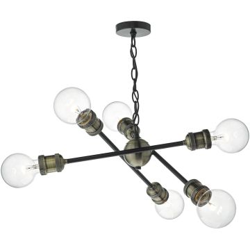 Dar Lighting BRIGADE BRI0654 Pakabinama lempa 6x60W/E27 IP20