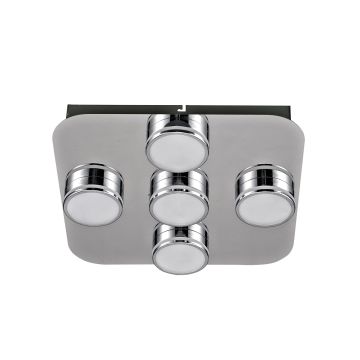Italux MARCEL HD-4011N-05-9051D CH Lubų šviestuvas 5x5W/LED