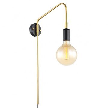 Italux MALENE MBM3386/1 BK+GD Sienos lempa 1x40W/E27