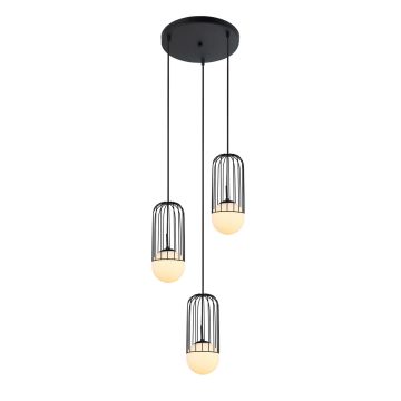 Italux MATTY MDM-3939/3 BK Pakabinama lempa 3x40W/E27 IP20