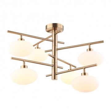 Italux FIORENZO MXM3661-6 BRO+W Stropo šviestuvas 6x25W/G9