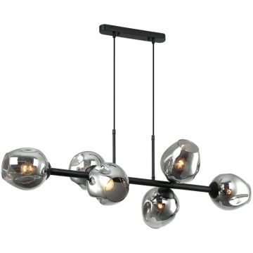 Italux BORGO PND-30843-6 BK+SG Pakabinama lempa 6x40W/E27 IP20