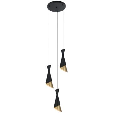 Italux MALIA PND-85949-3 BK+GD Pakabinama lempa 3x40W/E27 IP20