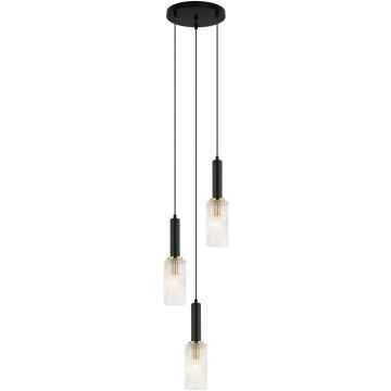 Italux PEROLA PND-43309-3 BK+BR Pakabinama lempa 3x40W/E14 IP20