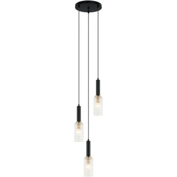 Italux PEROLA PND-43363-3 BK+BR Pakabinama lempa 3x40W/E14 IP20