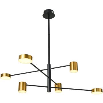 Italux REMDAL PND-16374-6 BK+GD Švieslentė 6x30W/LED 3000K 847LM IP20