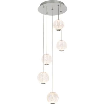 Italux ROSARIO PND-12220121-5A-CR Pakabinama lempa 5x21W/LED 3200K 1400LM IP20