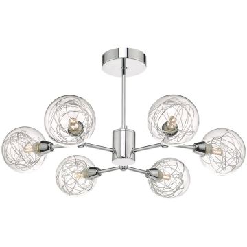 Dar Lighting TYKA TYK6450 Stropo šviestuvas 6x40W/G9