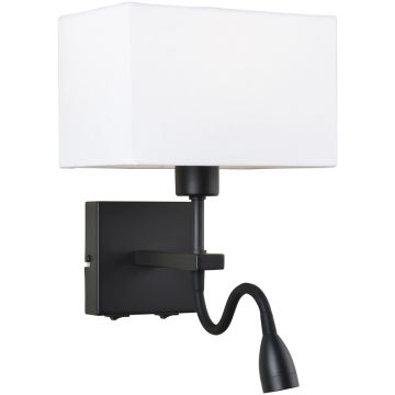 Italux NORTE WL-1122-2-BL-BM-RC-WH Sienos lempa 2x60W, 3W/E27, LED 3000K 350LM IP20
