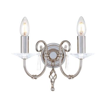 Elstead Lighting AEGEAN AG2-POL-NICKEL Sienos lempa 2x60W/E14