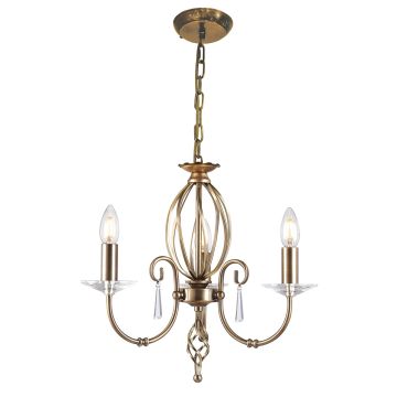 Elstead Lighting AEGEAN AG3-AGED-BRASS Švieslentė 3x60W/E14