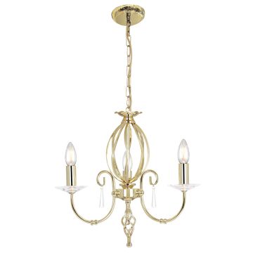 Elstead Lighting AEGEAN AG3-POL-BRASS Švieslentė 3x60W/E14
