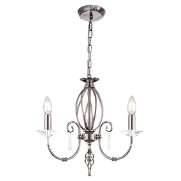 Elstead Lighting AEGEAN AG3-POL-NICKEL Švieslentė 3x60W/E14