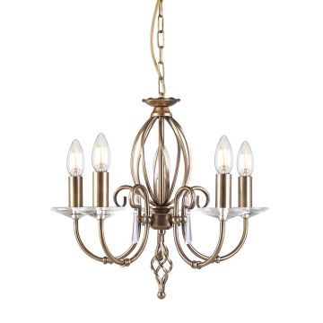 Elstead Lighting AEGEAN AG5-AGED-BRASS Švieslentė 5x60W/E14