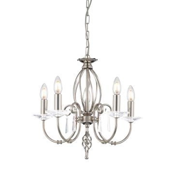 Elstead Lighting AEGEAN AG5-POL-NICKEL Švieslentė 5x60W/E14