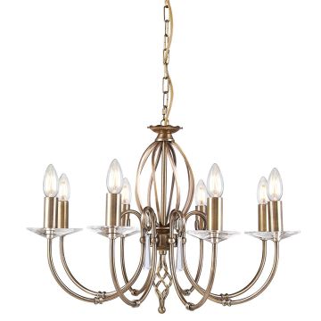 Elstead Lighting AEGEAN AG8-AGED-BRASS Švieslentė 8x60W/E14