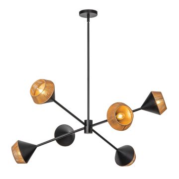 Elstead Lighting Daphne ALM-DAPHNE6-MB Švieslentė 6x40W/E14 IP20