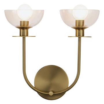 Elstead Lighting Sylvia ALM-SYLVIA-2WB-BG-CL Sienos lempa 2x40W/E14 IP20
