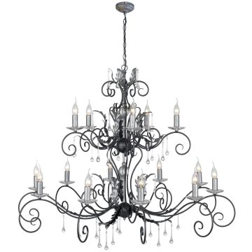 Elstead Lighting AMARILLI AML15-BLK-SILVER Švieslentė 15x60W/E14