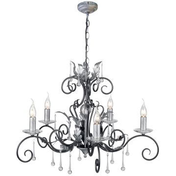Elstead Lighting AMARILLI AML5-BLK-SILVER Švieslentė 5x60W/E14