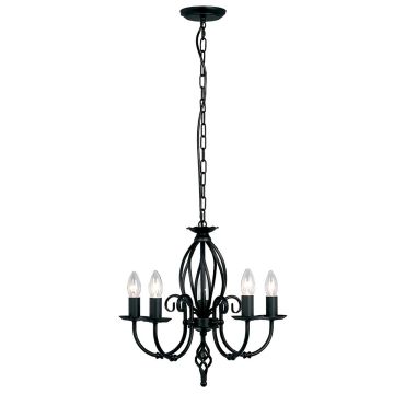 Elstead Lighting ARTISAN ART5-BLACK Švieslentė 5x60W/E14