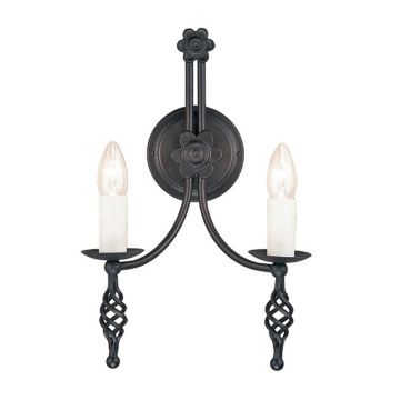 Elstead Lighting BELFRY BY2-BLACK Sienos lempa 2x60W/E14