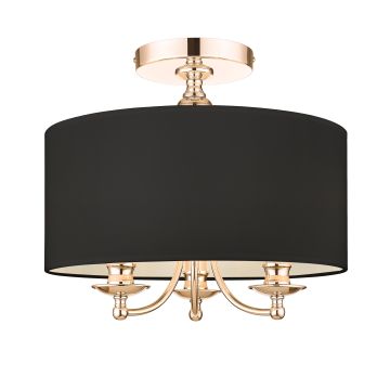 Cosmolight ABU DHABI C03480AU-BK Stropo šviestuvas 3x40W/E14