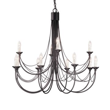 Elstead Lighting CARISBROOKE CB12-BLACK Švieslentė 12x60W/E14