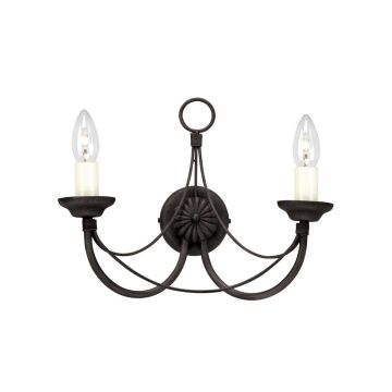 Elstead Lighting CARISBROOKE CB2-BLACK Sienos lempa 2x60W/E14