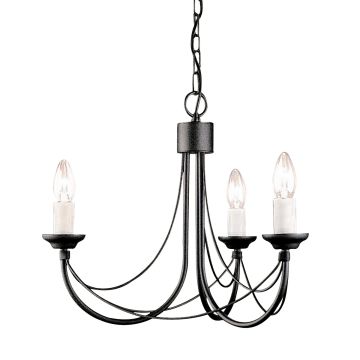 Elstead Lighting CARISBROOKE CB3-BLACK Švieslentė 3x60W/E14