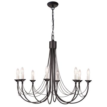 Elstead Lighting CARISBROOKE CB8-BLACK Švieslentė 8x60W/E14