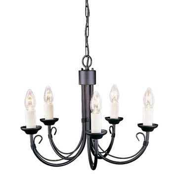 Elstead Lighting CHARTWELL CH5-BLACK Švieslentė 5x60W/E14