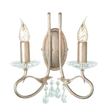 Elstead Lighting CHRISTINA CRT2-SILVER-GOLD Sienos lempa 2x60W/E14