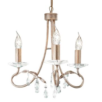 Elstead Lighting CHRISTINA CRT3-SILVER-GOLD Švieslentė 3x60W/E14